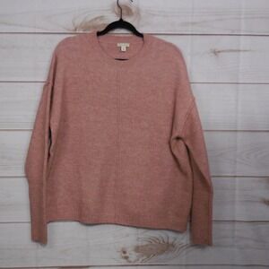 Legendary Outfitters Womens Heather Pink Marled Crewneck Sweater Oversized Large